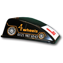 Black Aero Magnetic Roof Sign